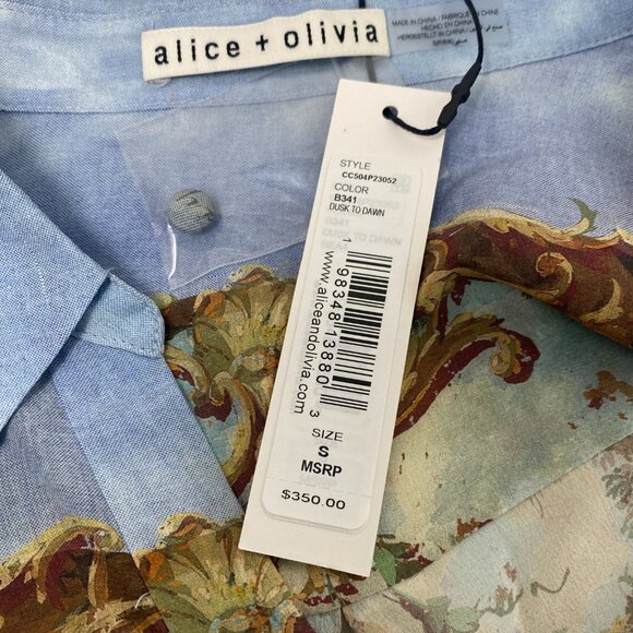 Alice + Olivia Eloise Dusk To Dawn Silk Blouse NWT $350 - Picture 13 of 14